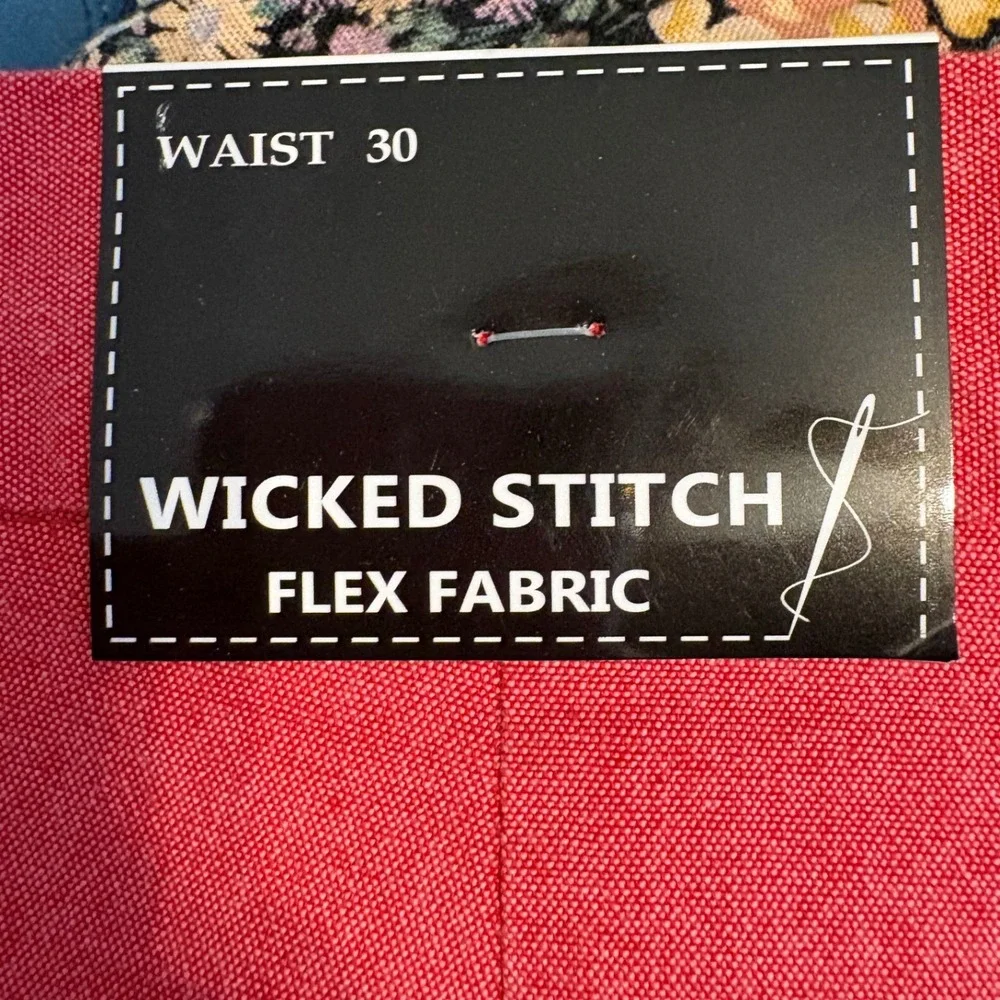 Lot of 2‎ Wicked Stitch Mens Flex Fabric Shorts Size 30 Light Blue & Red NWT